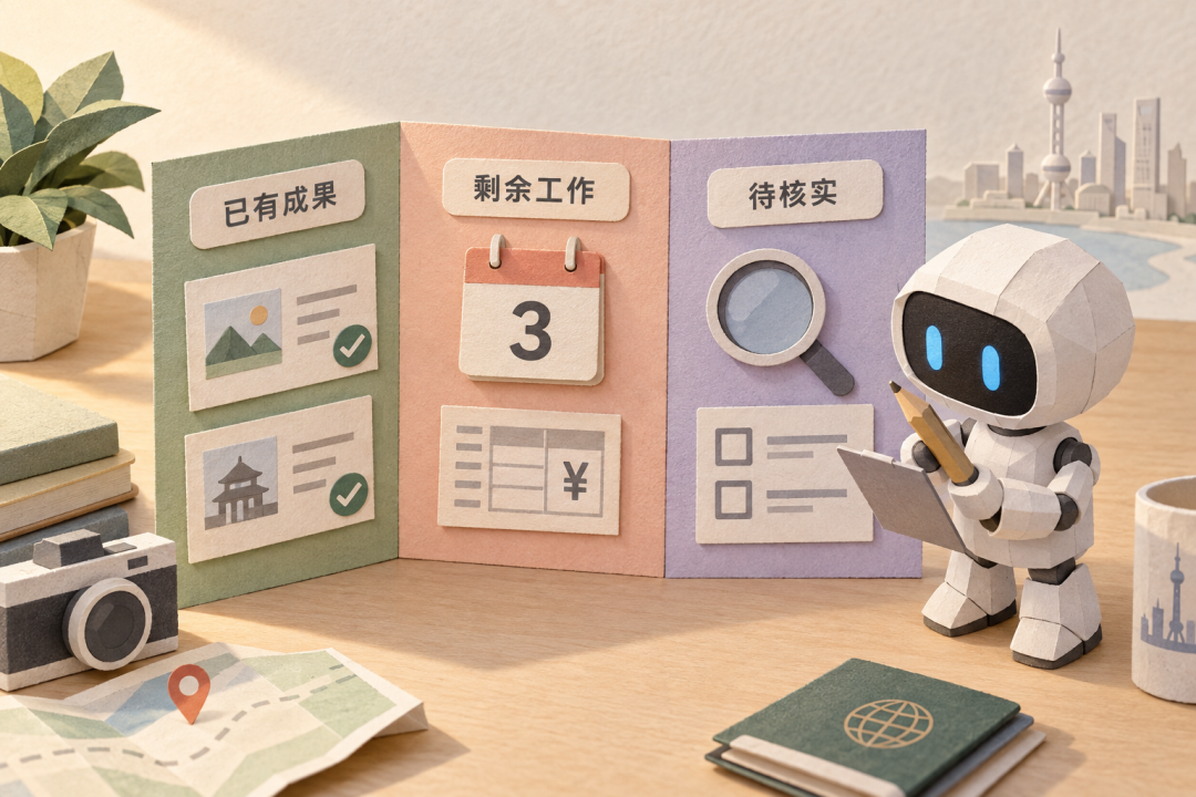 接手 Agent 核对已有成果与剩余工作