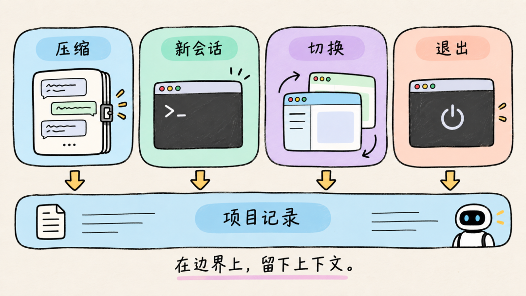 压缩切会话退出时保存项目上下文