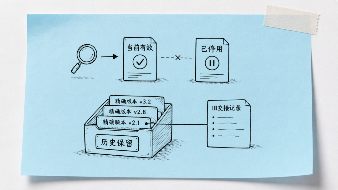 版本：旧知识退出检索，历史仍可定位讲解图12
