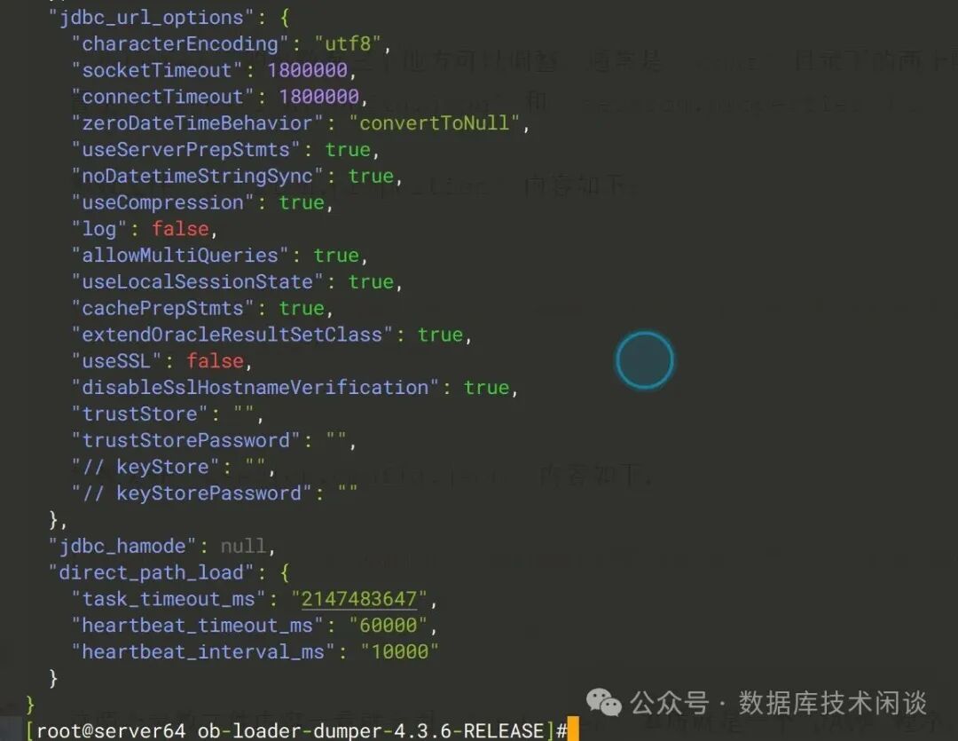 obdumper 会话参数补充配置截图