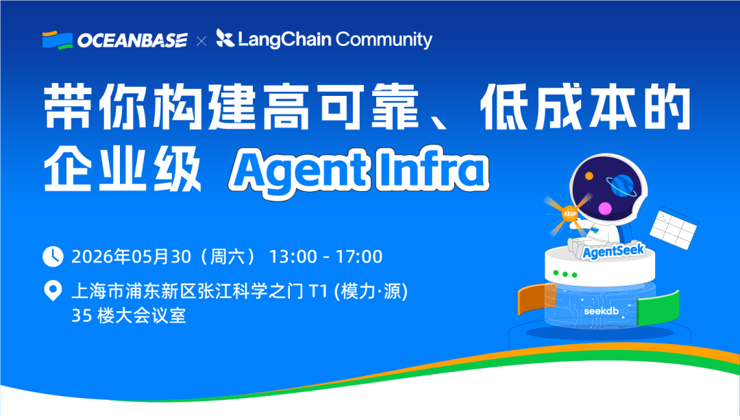 OceanBase × LangChain 上海 Meetup 活动海报